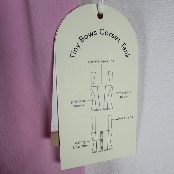 Blogilates Women's Tiny Bows Corset Tank Top - Pink M - Picture 11 of 14